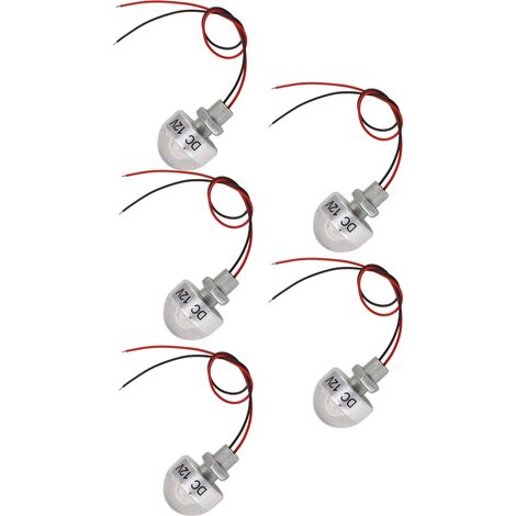 Lot de 5 spots LED encastrables 12 V CC 1 W pour meubles, vitrines, plafonds, escaliers et aménagements paysagers. (1/5)