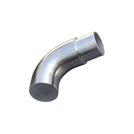 [QUALITE FRANCAISE] - Crosse de finition à 90° pour Tube rond Ø48,3mm - Hauteur 60mm Longueur 30mm - À coller - INOX 304