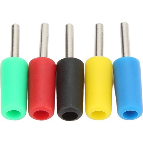 Lot de 10 connecteurs banane laiton PE, fiches bananes droites pour câbles, soudure, machines et automobiles (1/5)