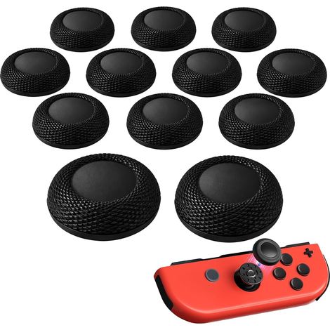 Joystick Caps Compatible with Nintendo Switch, Pack of 12 Black (1/5)