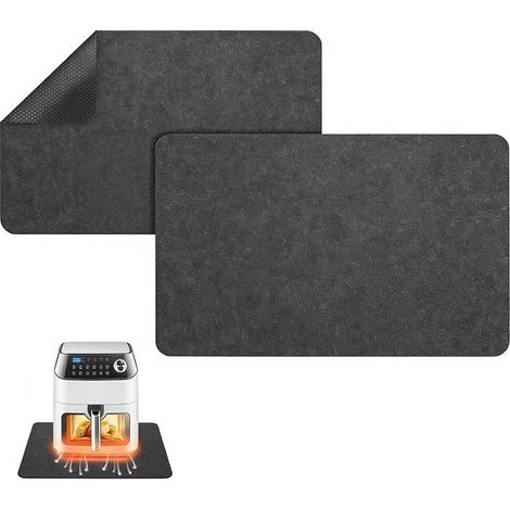 Air Fryer Heat Resistant Mat with Runners for Appliances Non Slip Protective Mat 2 Pack (1/5)