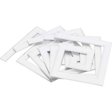10 Pièces Autocollants Miroir Acrylique 5x5CM pour Décoration Murale Salon Moderne (1/5)