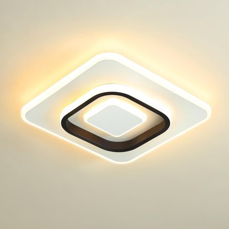 Moderne 23-W-LED-Deckenleuchte, 3000 K/4500 K/6500 K, 2300 lm, Farbwiedergabeindex (CRI) ≥ 80, Deckenleuchte für Wohnzimmer, Schlafzimmer, Büro, Küche und Flur mit Memory-Funktion, Weiß (1/5)