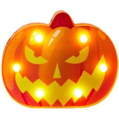 Halloween Modeling Lights Décoration, Ensemble de trois Happy Halloween Light Up, des accessoires de soirée de nuit à LED, boîte de batterie de la batterie de cordes de décoration de cordes de décorat (1/4)