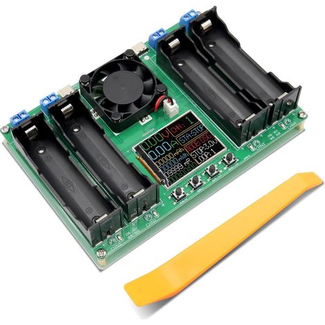 Tester di capacità della batteria: misura la capacità e la resistenza della batteria 18650 con display LCD, tipo C (1/5)