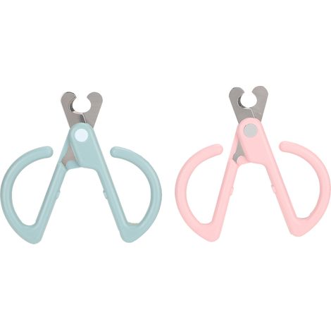 Coupe-ongles pour animaux de compagnie, ciseaux, tondeuse à griffes pour chat et chiot, outil de toilettage vert et rose (rose vert) (1/5)