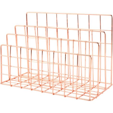 Range-revues Métallique à 3 Sections pour Bureau à Domicile, Support Portable et Bien Organisé en Fer pour Livres et Albums (1/5)
