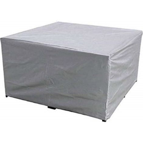 Housse Salon de Jardin avec, Iimperméable, Coupe-Vent, Anti-UV, Robuste Tissu Oxfor 210D Housse de Protection pour Table Chaise Meubles,Argent -140x140x90CM (1/4)