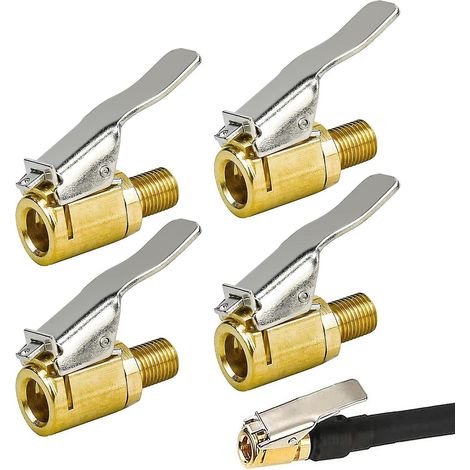 Adaptateur Valve Pneu Voiture - 12 Pièces Buse Gonflage Laiton 8mm avec Embout Air pour Pompe Gonfleur (1/5)