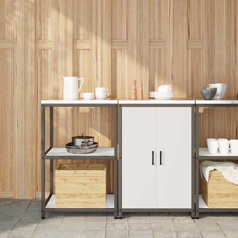 Aufbewahrungsset für die Küche 2 pcs Weiß Kaltgewalzter Stahl