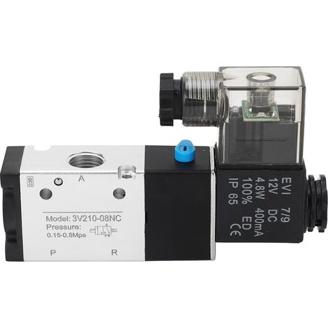 Électrovanne pneumatique NPT 1/4 pouces, 2 positions, 3 voies, IP65, alimentée par air, DC12V