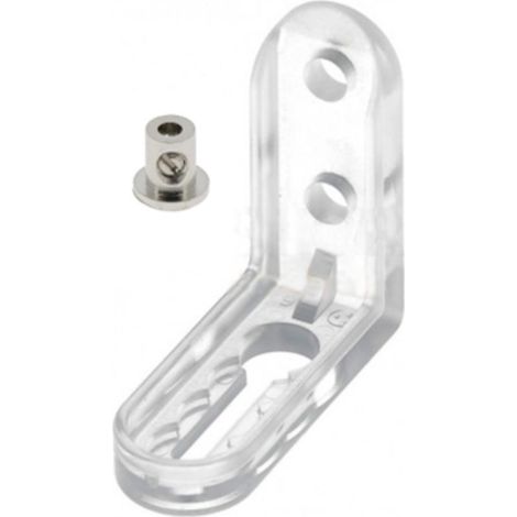 Staffa di guida per tende interne in PVC traslucido – Morsetto per cavo per una tensione ottimale – Dimensioni 33 x 30 mm – Interasse 12 mm (1/3)