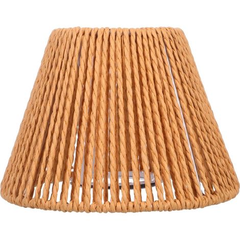 Abat-Jour En Corde Tressée Main Forme Cône 6.10X4.33X3.35In Suspension Plafonnier Lampe De Table Salon Chambre Bureau Hôtel Éclairage Doux (1/5)