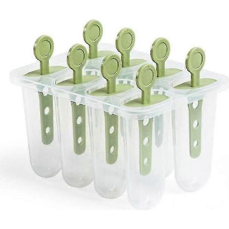 Moule à glace réutilisable, outil à crème glacée, moule à sucettes de 20 cm, moule à dessert (vert)