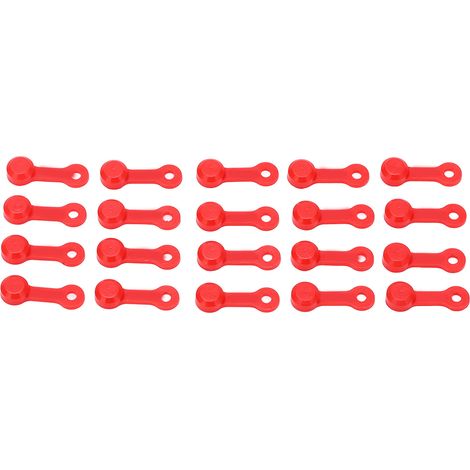 RISK Lot de 20 bouchons de purgeur de freins, couvercles anti-poussière pour graisseur, vis de purge, pour voiture et moto (rouge) (1/5)