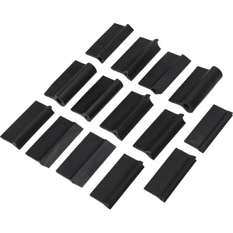 14PCS Contour Sanding Grip 3 Shapes Rubber Black Flexible Contour Polishing Tool for Woodworking