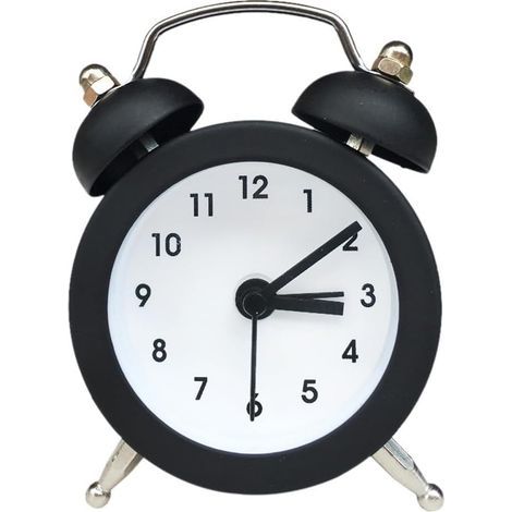 Mini-Quarzwecker, Morgenwecker mit kleinem 5-cm-Zifferblatt, batteriebetriebener Knopfwecker, 5-cm-Vintage-Wecker, für Schlafzimmer, Kinder, Jungen und Mädchen