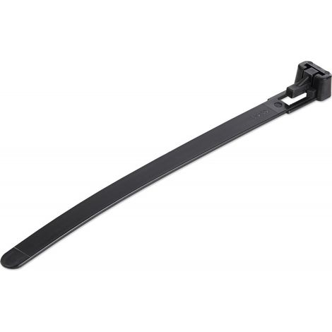 StarTech.com Kabelbinder - 127x7 mm, wiederverwendbar, lösbare Nylonbinder, 22 kg Zugfestigkeit, Innen- und Außenbereich, 94V-2/UL, schwarz, 100 Stück