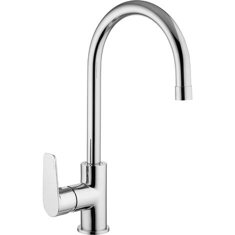 Rubinetto miscelatore lavello Paffoni Lime canna alta girevole in ottone cromo (1/2)