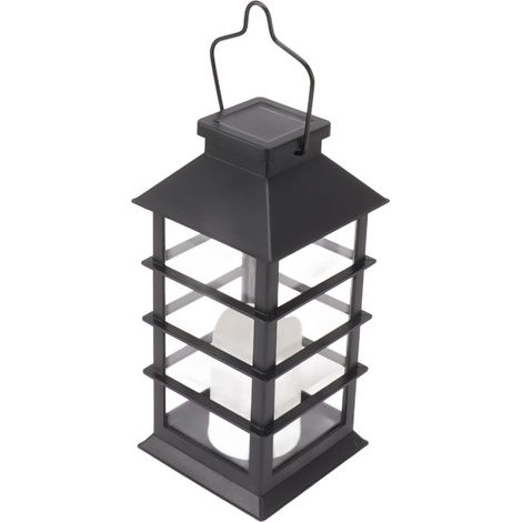 Set aus 2 hängenden Solarlaternen mit LED-Beleuchtung, ideal zur Dekoration von Gehwegen, Gärten und Rasenflächen im Freien. (1/5)