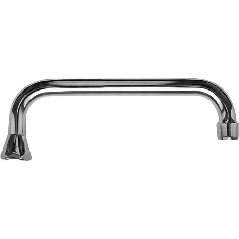 Schläfer 400114 Canna di Ricambio Universale Rubinetto Cucina, Girevole a U, per Gruppo Lavello a Muro cm30, Ghiera 3/4", Compatibile con Aeratore NEOPERL Anticalcare, Risparmio Acqua M22 (incluso)