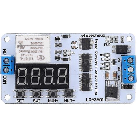 Relais-Schaltmodul DC 12V Elektromagnetische Verriegelungsimpulsverzögerung Elektronisches Bauteil LR43A01
