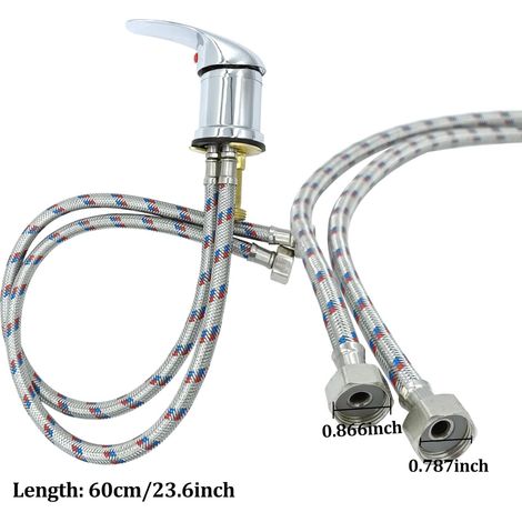Kit rubinetto per salone, tubo flessibile spray, lavabo per shampoo, controlavaggio, miscelatore caldo/freddo in acciaio inox, resistente, spa-ALTRO (1/3)