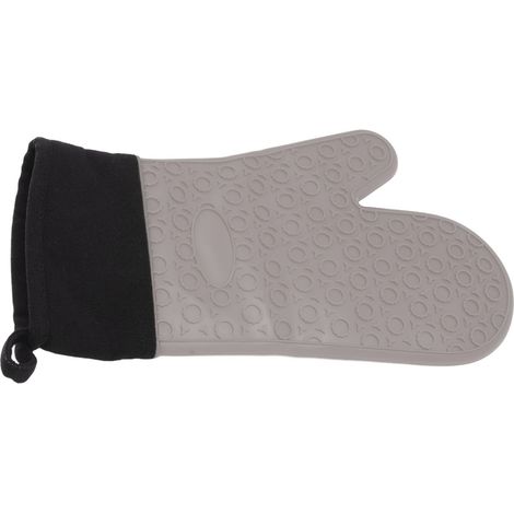 Rutschfeste Silikon-Küchenhandschuhe, hitzebeständig, 2 Finger, grau (1/5)