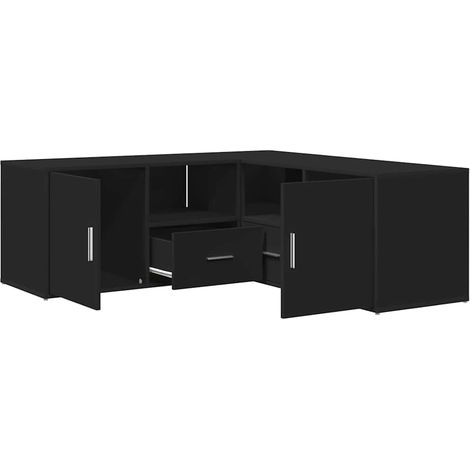 Corner Cabinet Black 200x40x45 cm Engineered Wood vidaXL (1/5)