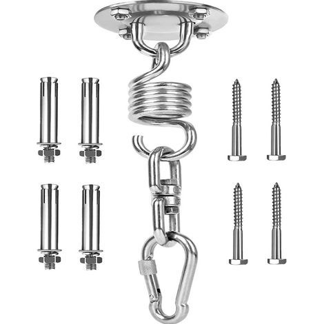 Acier Inoxydable Cintre pour Poutre en Bois Robuste 450 Kg capacité Parfaite pour Chaise Suspendue hamac Suspendu (1/5)