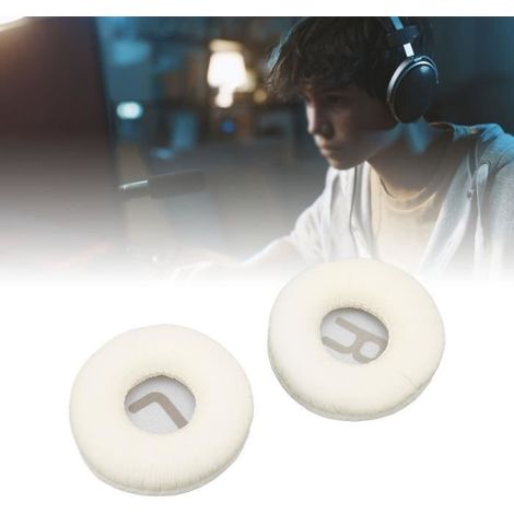 PAL - Coussinets d\'oreille en cuir protéiné mousse à mémoire d\'isolation phonique pour T450 T450bt Tune600 T500bt (blanc) (1/4)