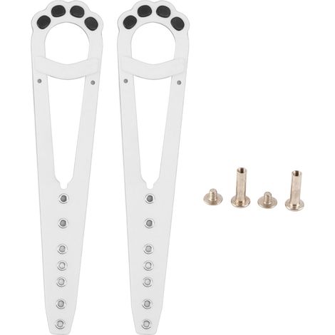 Lot de 2 arrêts de porte pour chat blancs, loquet réglable pour porte, bloque-porte anti-chien, arrête-porte pour animaux. (1/5)
