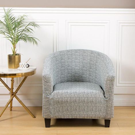 Funda elástica para sillón, funda estampada extraíble y lavable para silla, funda moderna para sofá, funda para sillón para barra de bar, sala de estar, comedor, recepción, oficina (14) (1/5)