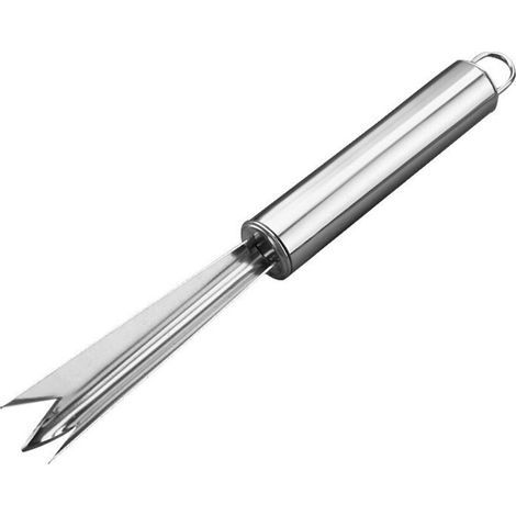 Cuchillo de acero inoxidable para piña, pelador de piña antideslizante, fácil de limpiar, cuchara para piña, utensilios para frutas, utensilios de cocina, 1 pieza (1/4)