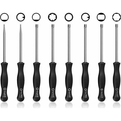 Kit d'Ajustage Carburateur 8 Pièces pour Moteurs 2T - Tournevis Spécial, Acier Trempé, Poignées Ergonomiques-ULISEM (1/4)