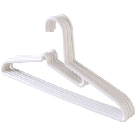 10 pièces de cintres simples-Blanc (1/4)