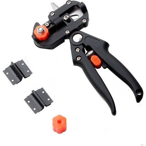 Gardening Tool Garden Pruning Shears Plant Scissors Grafting Pruner with 3 Blades for Cutting Branches of Fruit Trees, Flowers and Plants + Grafting Tape (1/4)
