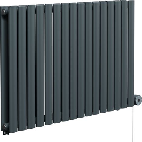 Boone Anthracite 600mm x 960mm Horizontal Digital Thermostatic Electric Double Panel Radiator (1/5)