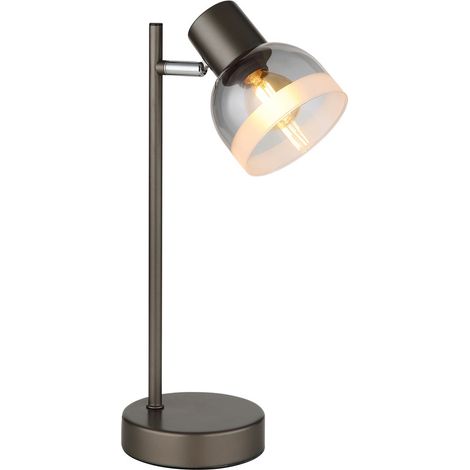Tischlampe Tischleuchte Glas Flurleuchte verstellbar Schwarz Schalter H 35 cm (1/5)