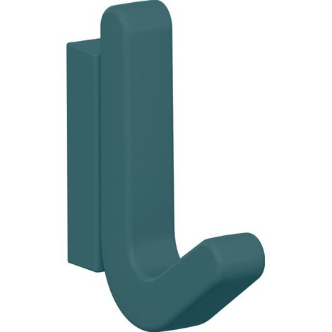 Gancho simple Ser.477 mate,elástico Ku.(TPU) 55 azul aqua H.68mm HEWI
