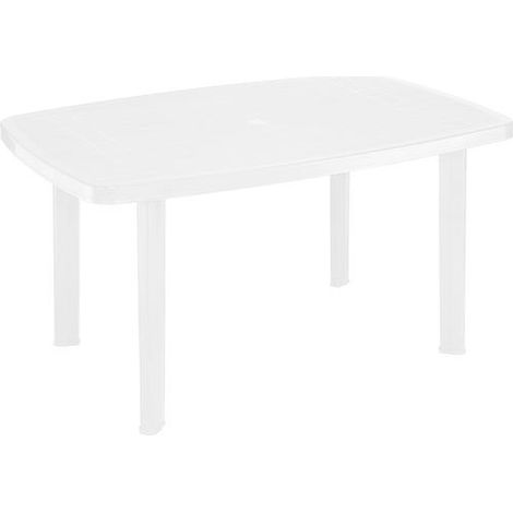 TAVOLO RESINA RETTANG.137X85CM "ULISSE" BIANCO (1/2)