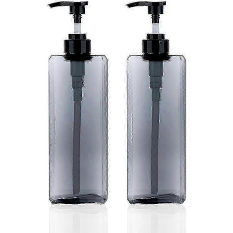 Filiyano-Lot de 2 flacons distributeurs à pompe de 1000 ml, flacons carrés rechargeables, flacons vides pour édition 25-26, référence 0327 (1/5)