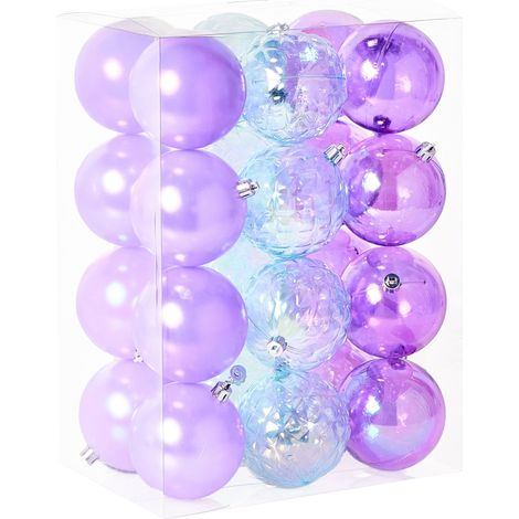 Weihnachtskugel 24er Set ASNEN Violett