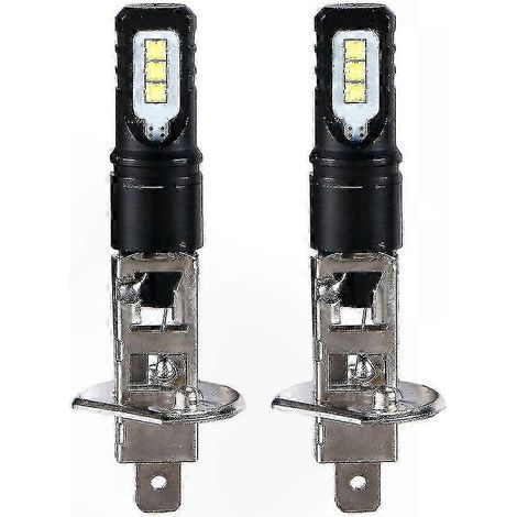 High brightness LED headlight bulbs 6000K, 6000 lumens, cool white, pack of two for high beams (1/4)