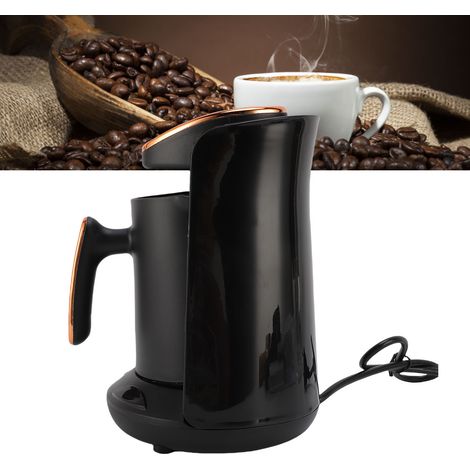 Cafetera eléctrica turca de 600 W, 4 tazas, con protección contra desbordamiento y sobrecalentamiento, portátil, placa calefactora de acero inoxidable SS304, para uso doméstico con enchufe británico d (1/5)