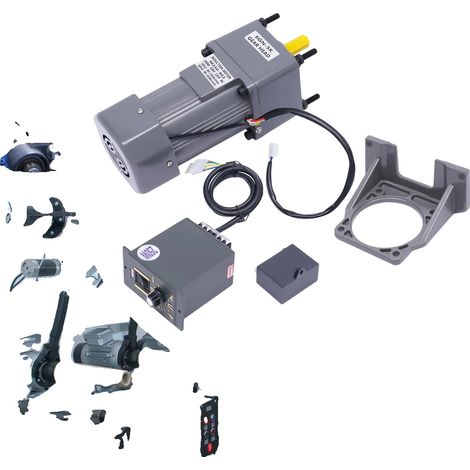 Motorreductor, 220 V, 250 W, 0-270 RPM, alto par motor, carcasa de aleación de aluminio. (1/5)