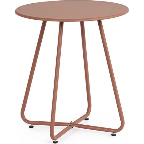 Tavolino per Esterno in Acciaio E-coating , Ø45 - 50h Coral (1/3)