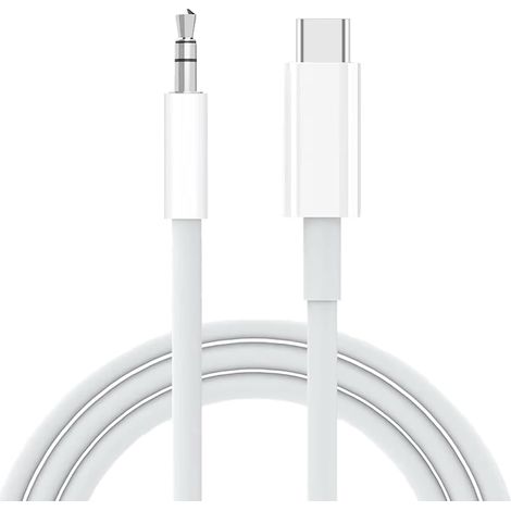 Cable Audio USB C Vers Jack 3 5 Mm - DAC Intégré 24 Bit 96 Khz - Compatible iPhone 15 16 Samsung Galaxy Pixel Huawei - 1 Pièce (1/5)