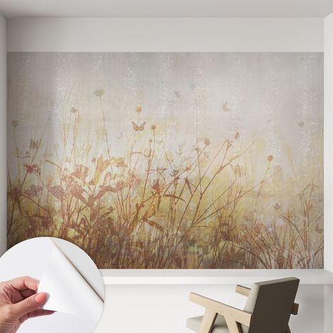 Papier peint autocollant décoratif à motifs pour salon chambre et bureau Tapete adhésif pour décoration Harmonie des prairies 152x104 cm (1/5)