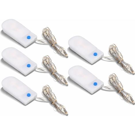 Mini Lumières LED, Mini Lumières LED Guirlandes Lumineuses à Piles Décoratives pour Maison de Poupée Bricolage 1m (1/4)